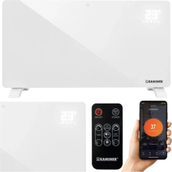 Glazen elektrische radiator KAMINER Zelva 2500 W met Wi‑Fi en afstandsbediening