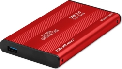Externe behuizing voor 2.5" HDD/SSD SATA3, USB 3.0, rood