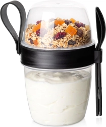 Yoghurtbeker met bestek 700 ml