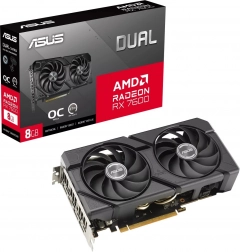 grafische kaart asus dual radeon rx 7600 evo oc 8 gb gddr6