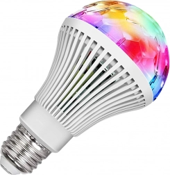 Roterende RGB LED-lamp E27 discobal
