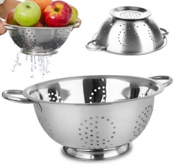 Roestvrijstalen keukenzeef 28 cm met voet