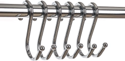 Set S-haken voor ophangstang VARIELLA, 6 stuks, chroom