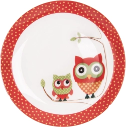 Kinder ondiep bord met uilmotief 21 cm