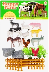 Boerderijdieren met accessoires – set figuren voor kinderen