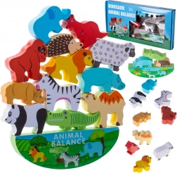 Montessori balanceerspel met houten dieren