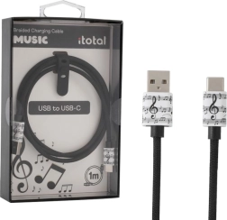 USB‑C oplaadkabel met muziekdesign