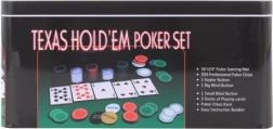 Pokerset in metalen doos