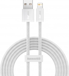 Baseus Dynamic USB–Lightning-kabel 2 m, snel opladen 2,4 A (wit)