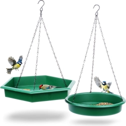 Hangende 2-in-1 voeder- en drinkschaal voor vogels, set van 2 stuks ProGarden