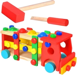 Houten educatieve vrachtwagen