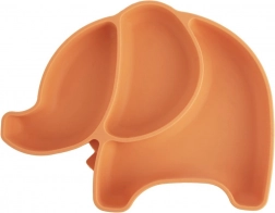 Siliconen kinderbord met vakken olifant, oranje 23,5 × 19 × 3,5 cm