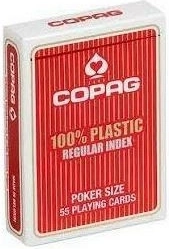 plastic pokerkaarten COPAG – rood, regular index