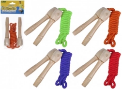 Springtouw met houten handgreep 240 cm