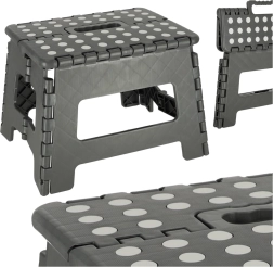 Opvouwbaar antislip krukje 22 cm – donkergrijs