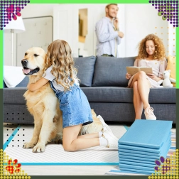 Hygiënische onderleggers voor honden XL 60 × 90 cm, sterk, 20 stuks, blauw