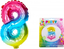 Regenboog opblaasbare ballon nummer 8