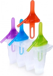Ijslollyvorm 4 stuks met gekleurde houders, BPA-vrij