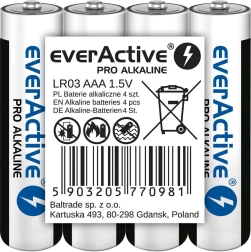Alkalinebatterijen AAA everActive Pro Alkaline, 4 stuks
