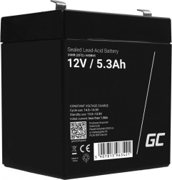 Onderhoudsvrije AGM-accu 12 V 5,3 Ah voor alarmsystemen, kassa’s en speelgoed GREEN CELL