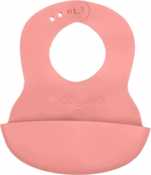 Verstelbare plastic slab met opvangzakje Baby Ono – roze