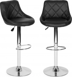 Moderne draaibare barkruk met verstelbare hoogte en chromen details