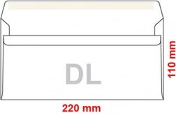 zelfklevende enveloppen DL 100 stuks