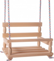 Houten schommel voor binnen en buiten, naturel 38 × 30 cm, draagvermogen 80 kg