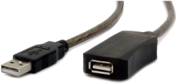 Actieve USB verlengkabel 2.0 AM-AF 5m zwart