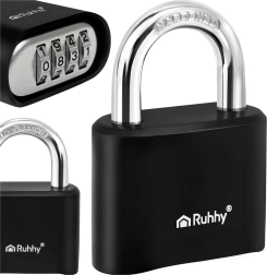 Hangslot met code Ruhhy, 4-cijferig, stalen 50 mm