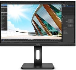 Monitor AOC 27" IPS met DVI HDMI DP USB Pivot