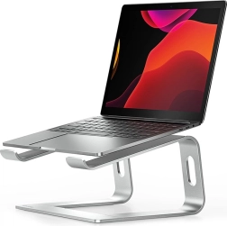 Zilveren laptopstandaard AluBench