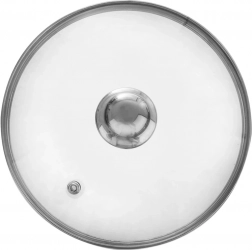 Glazen deksel 24 cm met roestvrijstalen rand