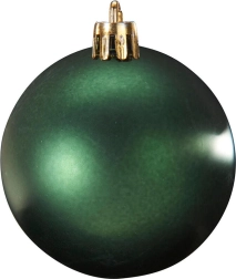 Kerstballen donkergr groen, 24 stuks