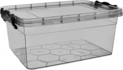 Kunststof voedselbox met deksel 5 l grijs