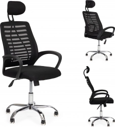 Bureaustoel met hoofdsteun en schommelmechanisme ModernHome