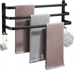 Wandmontage aluminium handdoekhouder 50 cm