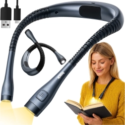 Izoxis LED-nekleeslamp voor lezen met USB‑C-opladen