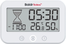 BaldrTherm badkamer digitale timer met thermometer en hygrometer