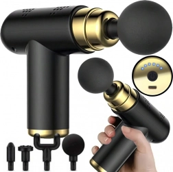 Mini draagbaar massagepistool met 4 opzetstukken