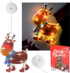 Hangende LED-raamdecoratie – rendier met zuignap