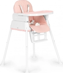 ECOTOYS Opvouwbare kinderstoel voor het voeren 3-in-1 roze