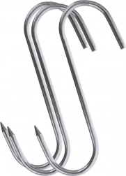 S-haken voor rookoven 13,5 × 9 cm, 3 stuks