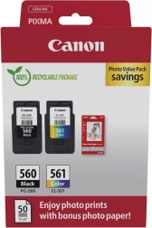 Canon PG-560/CL-561 Photo Value set met fotopapier