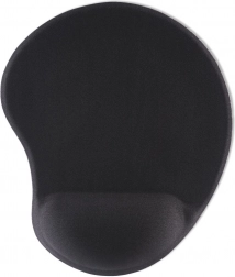 Ergonomische zwarte muismat met polssteun Hama