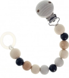 Hess clip voor fopspeen natuur zwart