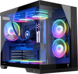 Volcano panorama apex ARGB 7F midi – grijze computerbehuizing