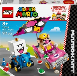 lego super mario mario kart – wario en king boo race set