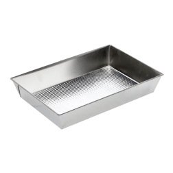 Bakplaat met geprofileerde bodem 36 × 24,5 × 6 cm, verzinkt plaatstaal