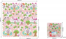 Zachte foam blokken met prinses 60 × 60 cm, 4 stuks